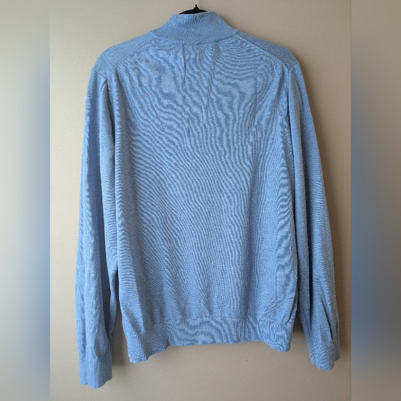 Vineyard Vines Light Blue Zip-Up Sweater M - Picture 6 of 10